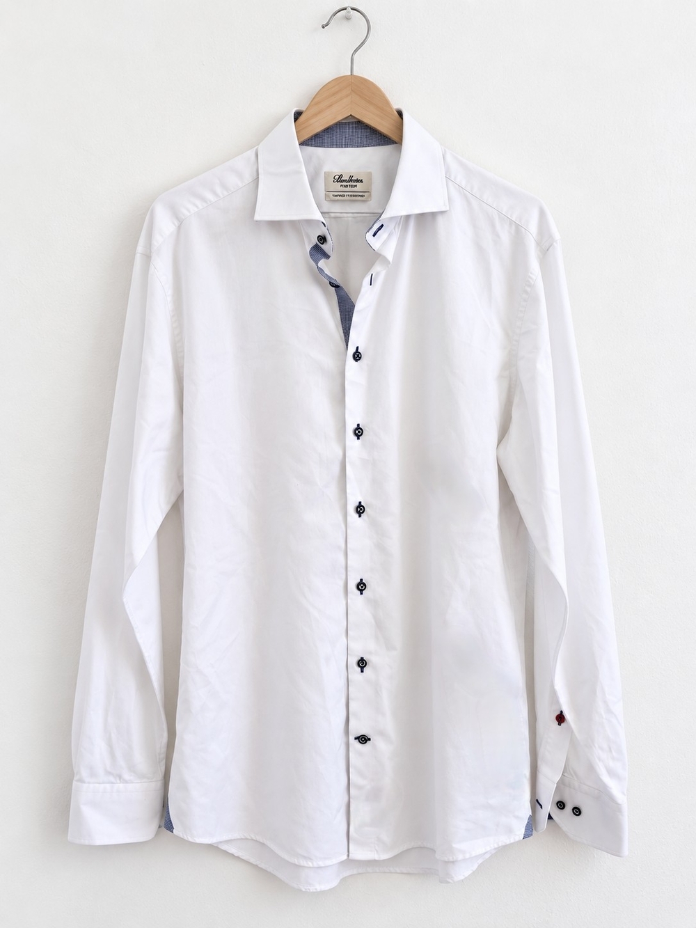 Stenströms Fitted Body Twofold Super Cotton Dress Shirt 17/43 White